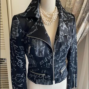 BeBe black satin bomber jacket